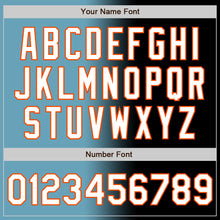 Load image into Gallery viewer, Custom Black White Shadow Blue-Orange Authentic Gradient Fashion Baseball Jersey