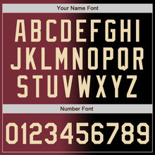 Charger l'image dans la galerie, Custom Black Cream-Burgundy Authentic Gradient Fashion Baseball Jersey