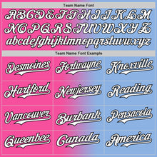 Charger l'image dans la galerie, Custom Light Blue White Pink-Black Authentic Gradient Fashion Baseball Jersey