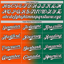 Charger l'image dans la galerie, Custom Kelly Green White Orange-Black Authentic Gradient Fashion Baseball Jersey