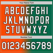 Charger l'image dans la galerie, Custom Kelly Green White Orange-Black Authentic Gradient Fashion Baseball Jersey