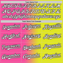 Charger l'image dans la galerie, Custom Neon Yellow White Pink-Black Authentic Gradient Fashion Baseball Jersey