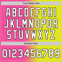 Charger l'image dans la galerie, Custom Neon Yellow White Pink-Black Authentic Gradient Fashion Baseball Jersey