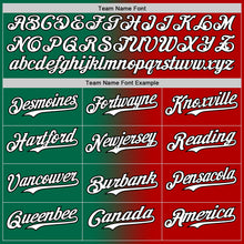 Charger l'image dans la galerie, Custom Red White Kelly Green-Black Authentic Gradient Fashion Baseball Jersey