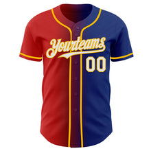 Charger l'image dans la galerie, Custom Royal White Red-Gold Authentic Gradient Fashion Baseball Jersey