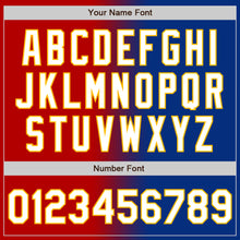 Charger l'image dans la galerie, Custom Royal White Red-Gold Authentic Gradient Fashion Baseball Jersey