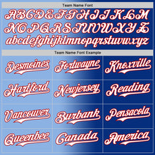 Charger l'image dans la galerie, Custom Royal White Light Blue-Red Authentic Gradient Fashion Baseball Jersey