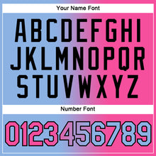 Charger l'image dans la galerie, Custom Light Blue Pink-Black Gradient Fashion Performance T-Shirt