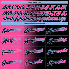 Laden Sie das Bild in den Galerie-Viewer, Custom Black Pink-Light Blue Gradient Fashion Performance T-Shirt