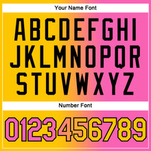 Laden Sie das Bild in den Galerie-Viewer, Custom Yellow Pink-Black Gradient Fashion Performance T-Shirt