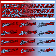 Charger l'image dans la galerie, Custom Light Blue Red-Black Gradient Fashion Performance T-Shirt