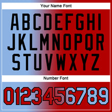 Charger l'image dans la galerie, Custom Light Blue Red-Black Gradient Fashion Performance T-Shirt