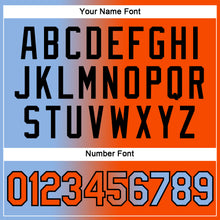 Charger l'image dans la galerie, Custom Light Blue Orange-Black Gradient Fashion Performance T-Shirt