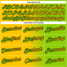 Laden Sie das Bild in den Galerie-Viewer, Custom Neon Green Yellow-Black Gradient Fashion Performance T-Shirt