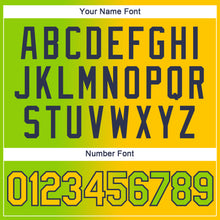 Laden Sie das Bild in den Galerie-Viewer, Custom Neon Green Yellow-Navy Gradient Fashion Performance T-Shirt