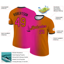 Load image into Gallery viewer, Custom Texas Orange Hot Pink-Black Gradient Fashion Performance T-Shirt
