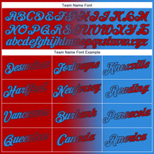 Загрузить изображение в средство просмотра галереи, Custom Powder Blue Red-Navy Gradient Fashion Performance T-Shirt