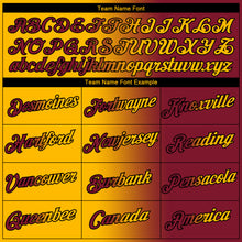 Load image into Gallery viewer, Custom Maroon Gold-Black Gradient Fashion Performance T-Shirt