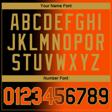 Laden Sie das Bild in den Galerie-Viewer, Custom Black Orange-Old Gold Gradient Fashion Performance T-Shirt