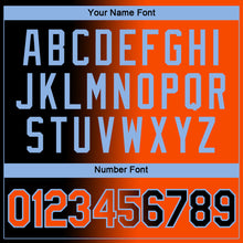 Laden Sie das Bild in den Galerie-Viewer, Custom Black Orange-Light Blue Gradient Fashion Performance T-Shirt