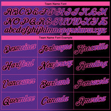 Laden Sie das Bild in den Galerie-Viewer, Custom Black Purple-Pink Gradient Fashion Performance T-Shirt