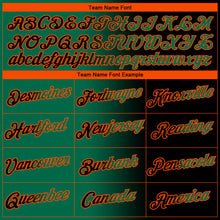 Laden Sie das Bild in den Galerie-Viewer, Custom Black Kelly Green-Orange Gradient Fashion Performance T-Shirt