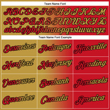 Load image into Gallery viewer, Custom Red Old Gold-Black Gradient Fashion Performance T-Shirt