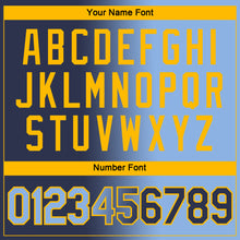 Загрузить изображение в средство просмотра галереи, Custom Navy Light Blue-Gold Gradient Fashion Performance T-Shirt