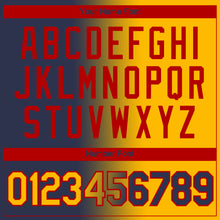 Charger l'image dans la galerie, Custom Navy Gold-Red Gradient Fashion Performance T-Shirt