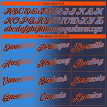 Загрузить изображение в средство просмотра галереи, Custom Navy Powder Blue-Orange Gradient Fashion Performance T-Shirt