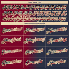 Laden Sie das Bild in den Galerie-Viewer, Custom Navy Vintage USA Flag Maroon-City Cream Gradient Fashion Performance T-Shirt