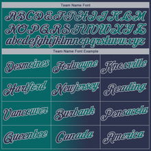 Charger l'image dans la galerie, Custom Navy Teal-Gray Gradient Fashion Performance T-Shirt