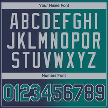 Charger l'image dans la galerie, Custom Navy Teal-Gray Gradient Fashion Performance T-Shirt