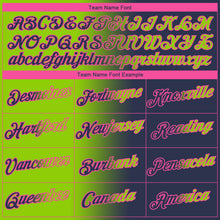 Load image into Gallery viewer, Custom Navy Neon Green-Pink Gradient Fashion Performance T-Shirt