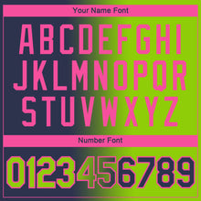 Load image into Gallery viewer, Custom Navy Neon Green-Pink Gradient Fashion Performance T-Shirt