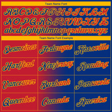 Load image into Gallery viewer, Custom Royal Red-Gold Gradient Fashion Performance T-Shirt