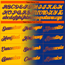 Load image into Gallery viewer, Custom Royal Yellow-Orange Gradient Fashion Performance T-Shirt