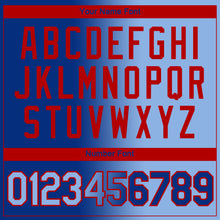 Load image into Gallery viewer, Custom Royal Light Blue-Red Gradient Fashion Performance T-Shirt