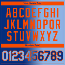 Load image into Gallery viewer, Custom Royal Light Blue-Orange Gradient Fashion Performance T-Shirt