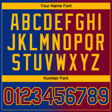 Load image into Gallery viewer, Custom Royal Maroon-Gold Gradient Fashion Performance T-Shirt