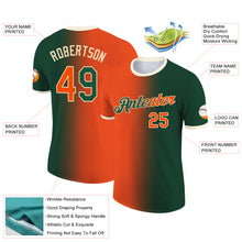 Load image into Gallery viewer, Custom Green Orange-Cream Gradient Fashion Performance T-Shirt