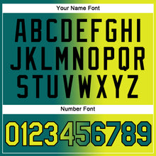 Load image into Gallery viewer, Custom Teal Neon Yellow-Black Gradient Fashion Performance T-Shirt