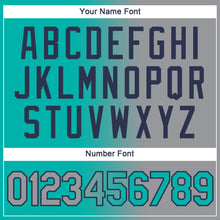 Load image into Gallery viewer, Custom Aqua Gray-Navy Gradient Fashion Performance T-Shirt