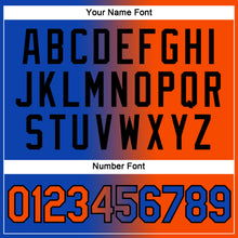 Load image into Gallery viewer, Custom Thunder Blue Orange-Black Gradient Fashion Performance T-Shirt