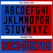 Load image into Gallery viewer, Custom Thunder Blue Red-Black Gradient Fashion Performance T-Shirt