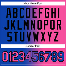 Load image into Gallery viewer, Custom Thunder Blue Pink-Black Gradient Fashion Performance T-Shirt