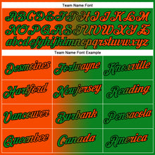 Load image into Gallery viewer, Custom Grass Green Orange-Black Gradient Fashion Performance T-Shirt