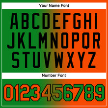 Load image into Gallery viewer, Custom Grass Green Orange-Black Gradient Fashion Performance T-Shirt