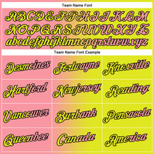 Load image into Gallery viewer, Custom Neon Yellow Medium Pink-Black Gradient Fashion Performance T-Shirt