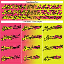 Load image into Gallery viewer, Custom Neon Yellow Neon Pink-Black Gradient Fashion Performance T-Shirt